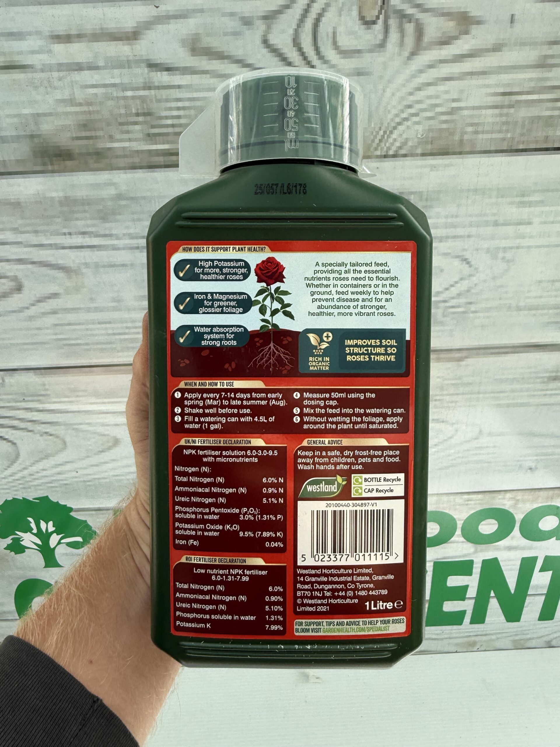 Westland Rose High Performance Liquid Plant Food – 1L - Image 2