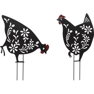 BLACK HENS (set of 2)
